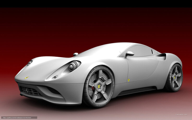 Silver Sports Car — Gray, Dramatic, 3d Render, Wheel, Logo