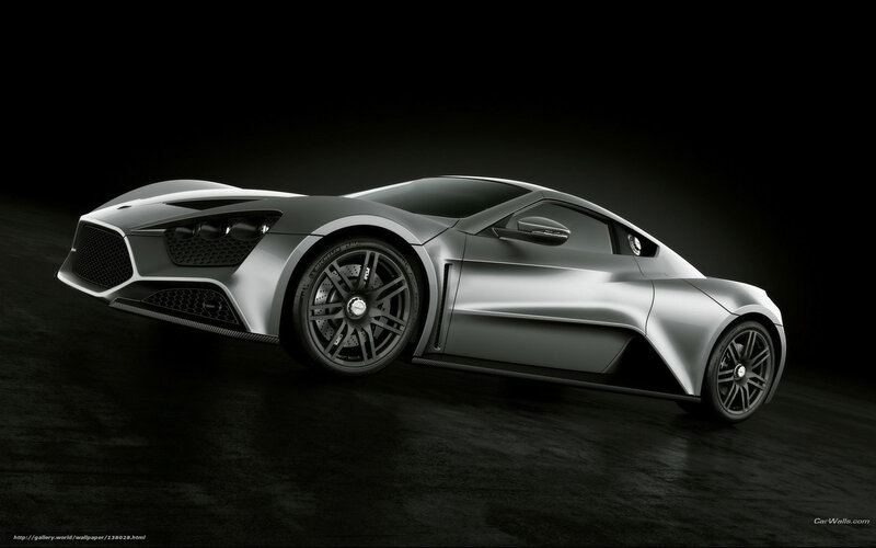 Silver Sports Car — Gray, Dramatic, 3d Render, Wheels, Dark Background