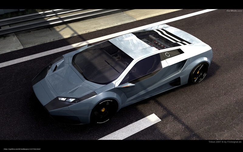 Silver Sports Car — Gray, Dramatic, Afternoon, 3d Render, Race Track