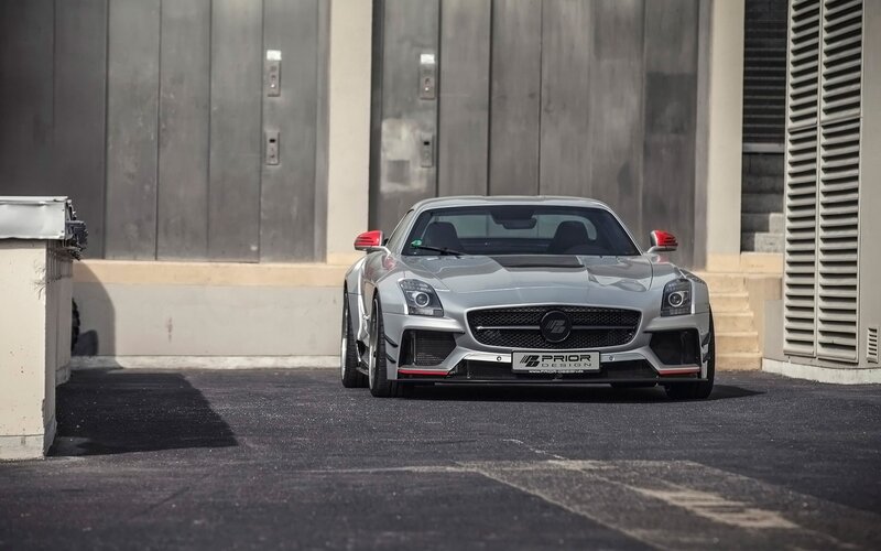 Silver Sports Car — Gray, Dramatic, Afternoon, Photograph, Building, Asphalt