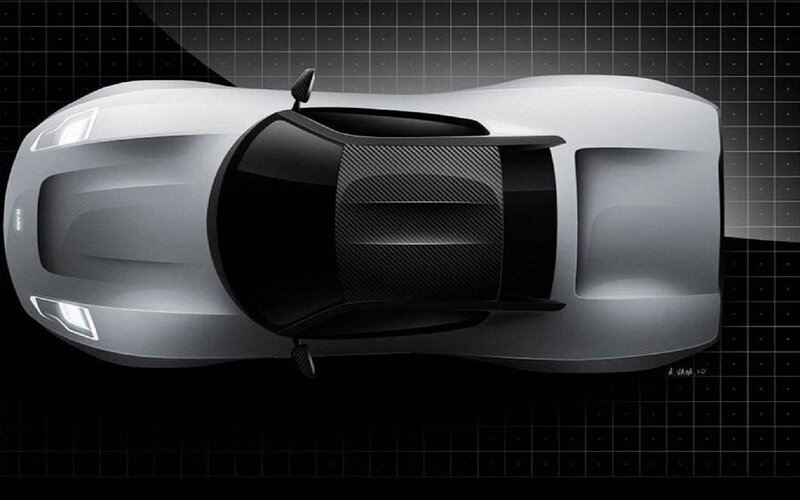 Silver Sports Car — Gray, Dramatic, Digital Art, Carbon Fiber
