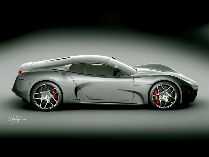 Silver Sports Car — Gray, Dramatic, Digital Art, Wheels, Brakes, Windows