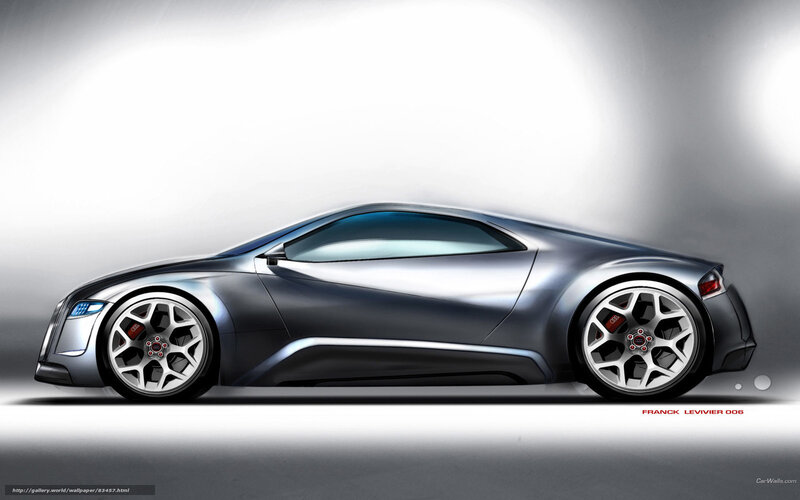 Silver Sports Car — Gray, Dramatic, Digital Art, Wheels, Windows