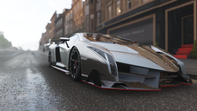 Silver Sports Car — Gray, Dramatic, Morning, 3d Render