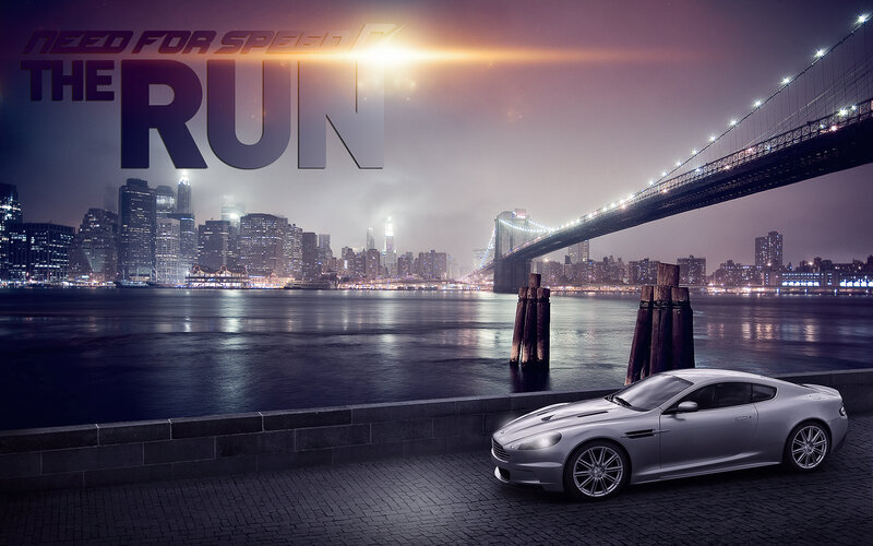 Silver Sports Car — Gray, Dramatic, Night, Digital Art, City Skyline
