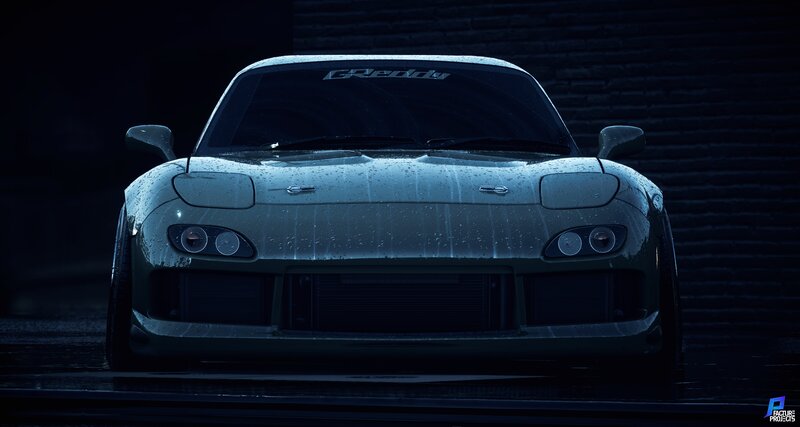 Silver Sports Car — Gray, Dramatic, Night, Digital Art, Windshield