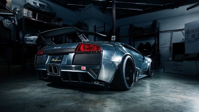 Silver Sports Car — Gray, Dramatic, Night, Photograph, Garage, Shelving