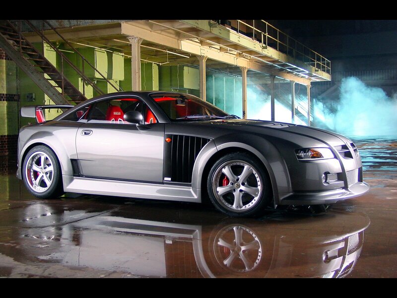 Silver Sports Car — Gray, Dramatic, Night, Photograph, Smoke