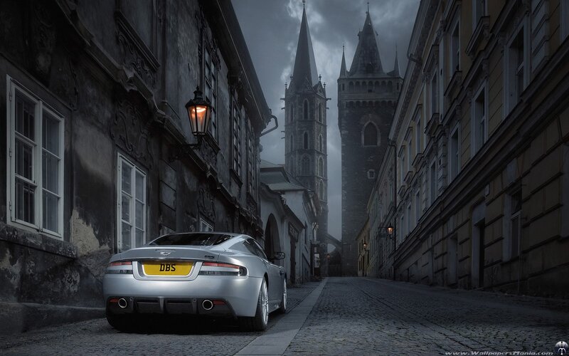 Silver Sports Car — Gray, Dramatic, Night, Photograph, Street