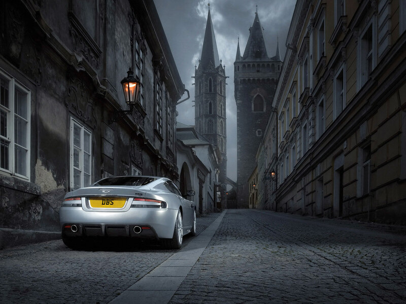 Silver Sports Car — Gray, Dramatic, Night, Photograph