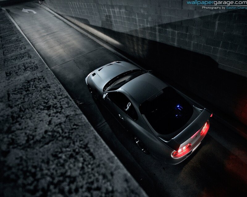 Silver Sports Car — Gray, Dramatic, Night, Photograph, Tunnel, Road