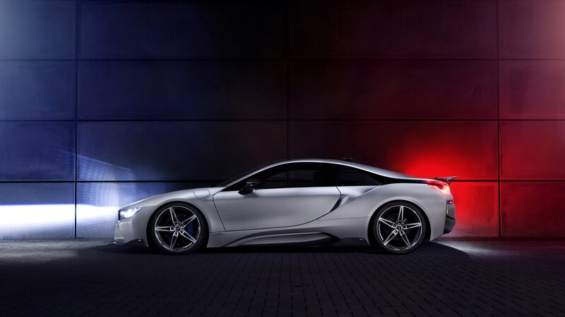 Silver Sports Car — Gray, Dramatic, Night, Photograph, Wall