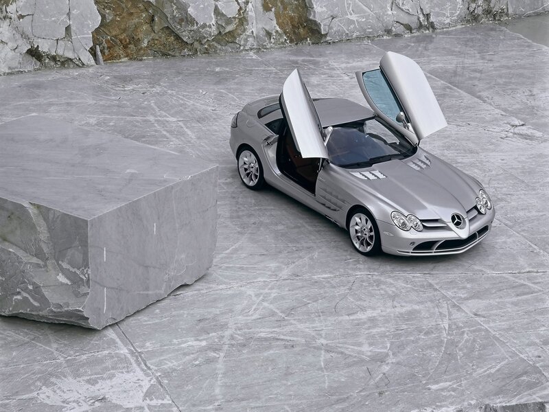 Silver Sports Car — Gray, Dramatic, Photograph, Car Door, Stone Block