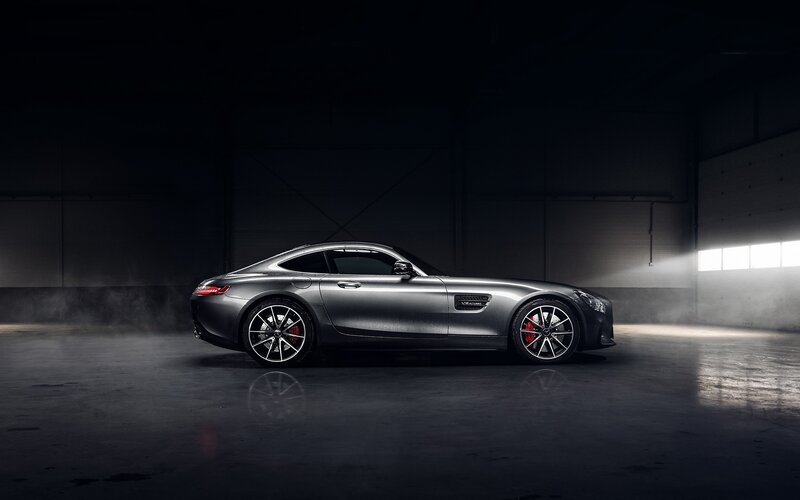 Silver Sports Car — Gray, Dramatic, Photograph, Garage, Light