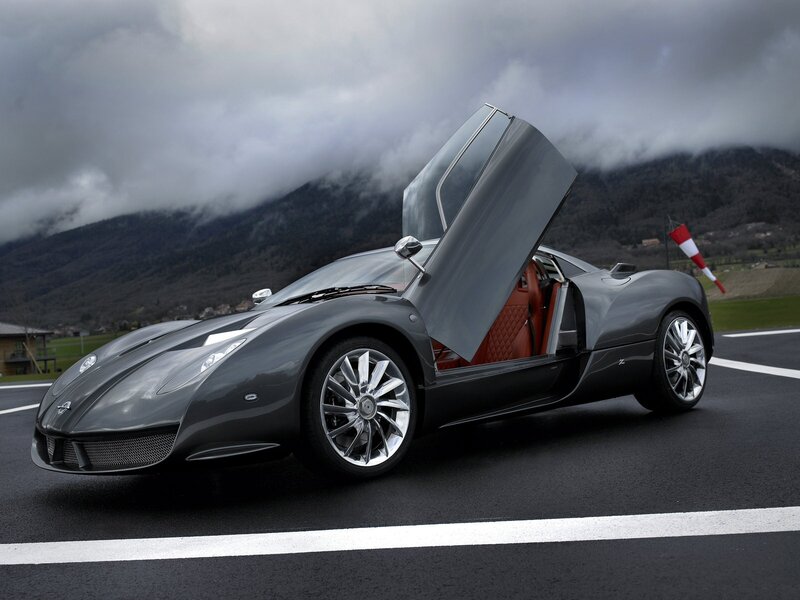 Silver Sports Car — Gray, Dramatic, Photograph, Mountains
