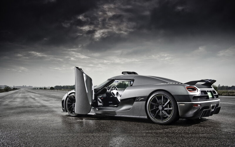 Silver Sports Car — Gray, Dramatic, Photograph, Open Door