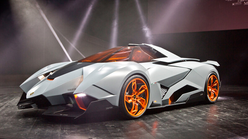 Silver Sports Car — Gray, Dramatic, Photograph, Orange Wheels