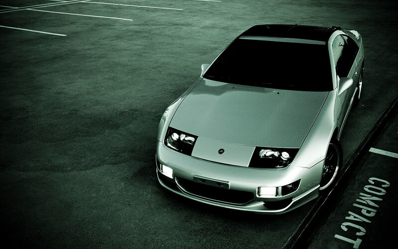 Silver Sports Car — Gray, Dramatic, Photograph, Parking Lot, Asphalt