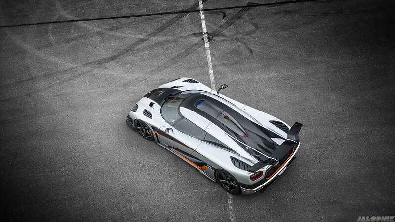 Silver Sports Car — Gray, Dramatic, Photograph, Race Track, Tire Marks