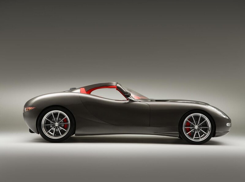 Silver Sports Car — Gray, Dramatic, Photograph, Red Interior