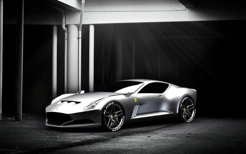 Silver Sports Car — Gray, Dramatic, Photograph, Tires