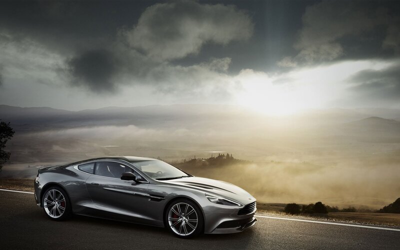 Silver Sports Car — Gray, Dramatic, Sunrise, Photograph