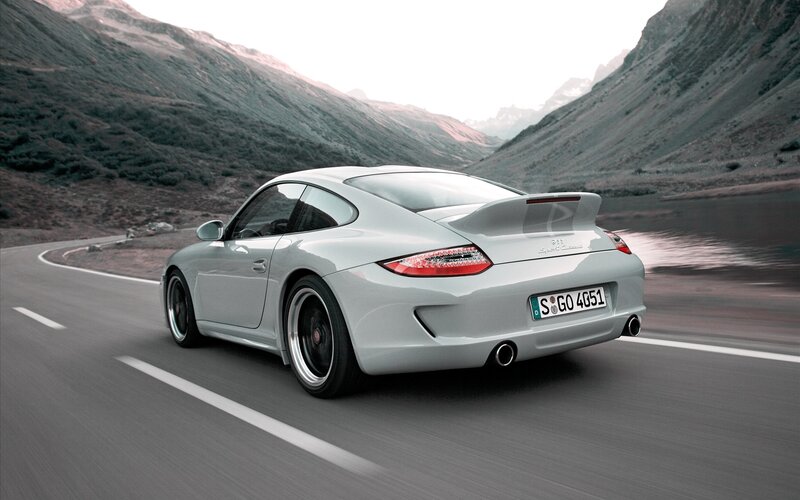 Silver Sports Car — Gray, Dynamic, Afternoon, Photograph, Mountains