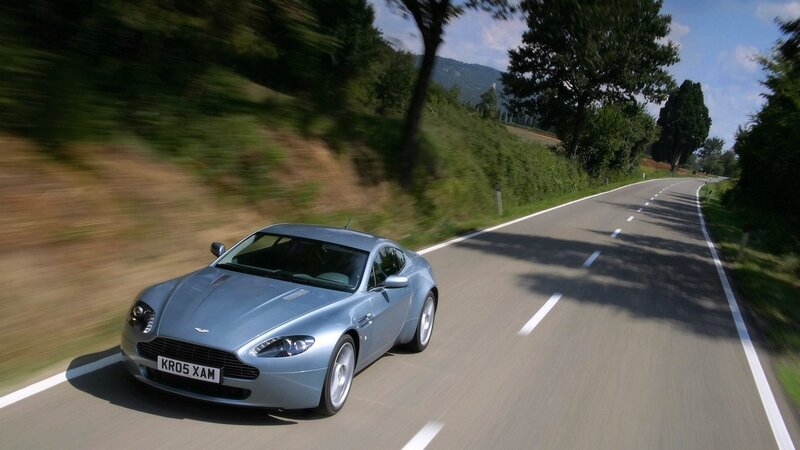 Silver Sports Car — Gray, Dynamic, Afternoon, Photograph, Road, Trees, Mountains