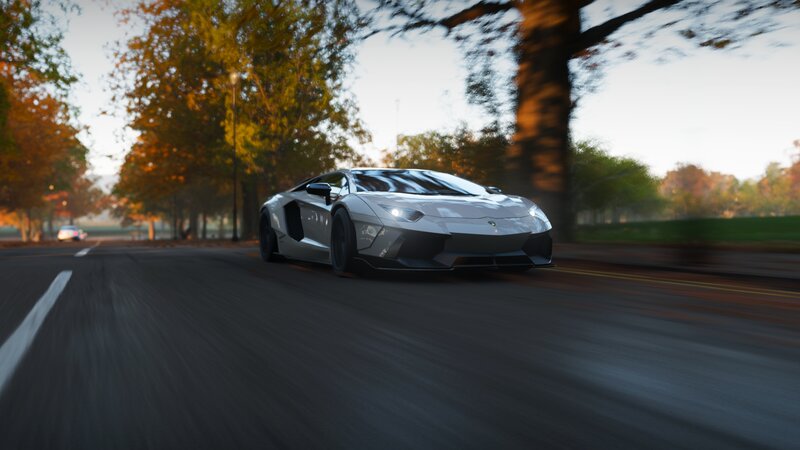 Silver Sports Car — Gray, Dynamic, Autumn