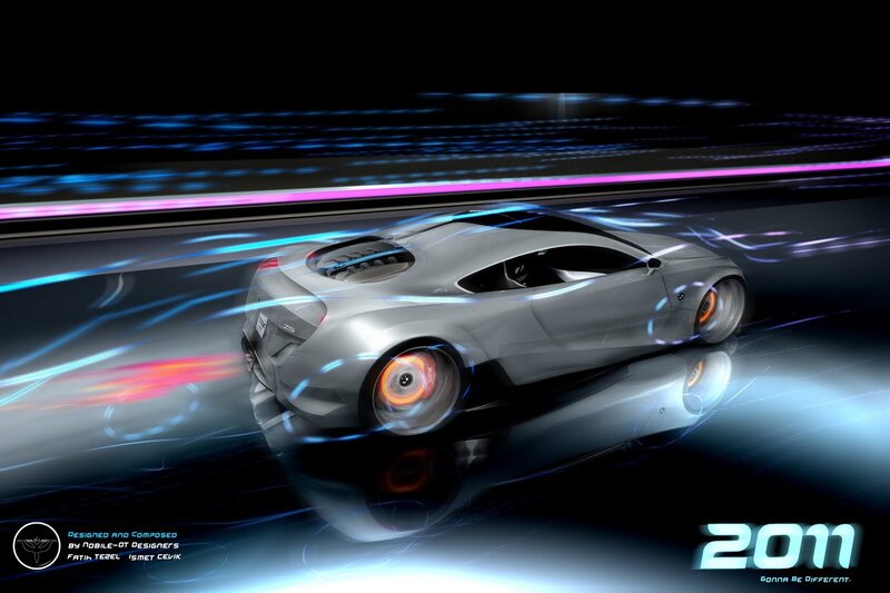 Silver Sports Car — Gray, Futuristic
