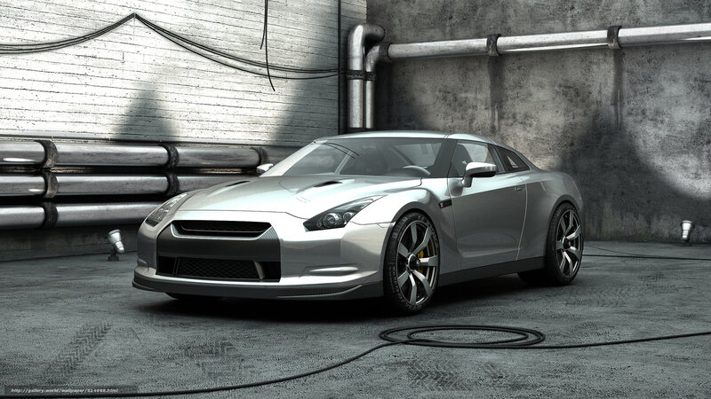 Silver Sports Car — Gray, Industrial, 3d Render