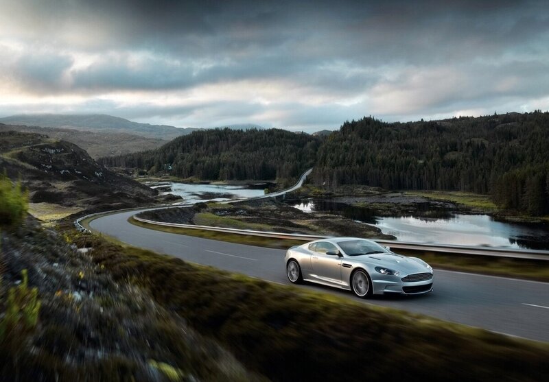 Silver Sports Car — Gray, Lake