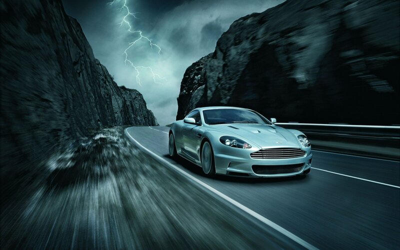 Silver Sports Car — Gray, Lightning
