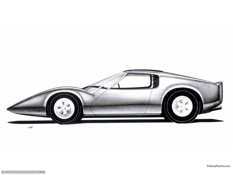 Silver Sports Car — Gray, Minimalist