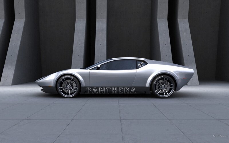 Silver Sports Car — Gray, Modern, 3d Render, Concrete Pillars