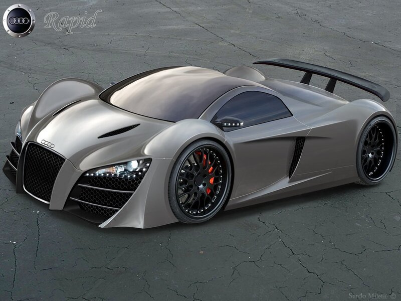 Silver Sports Car — Gray, Modern, 3d Render, Tire