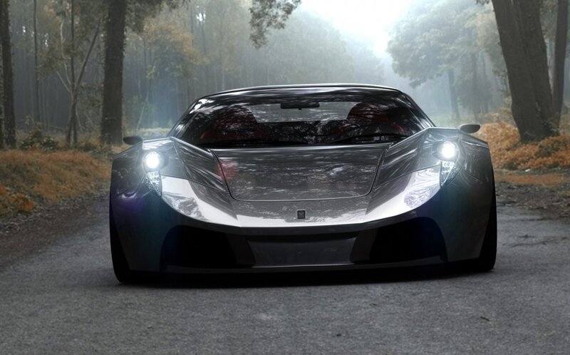 Silver Sports Car — Gray, Mysterious