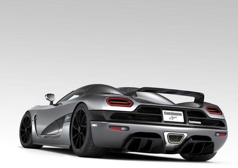 Silver Sports Car — Gray, Neutral, 3d Render, Rear View