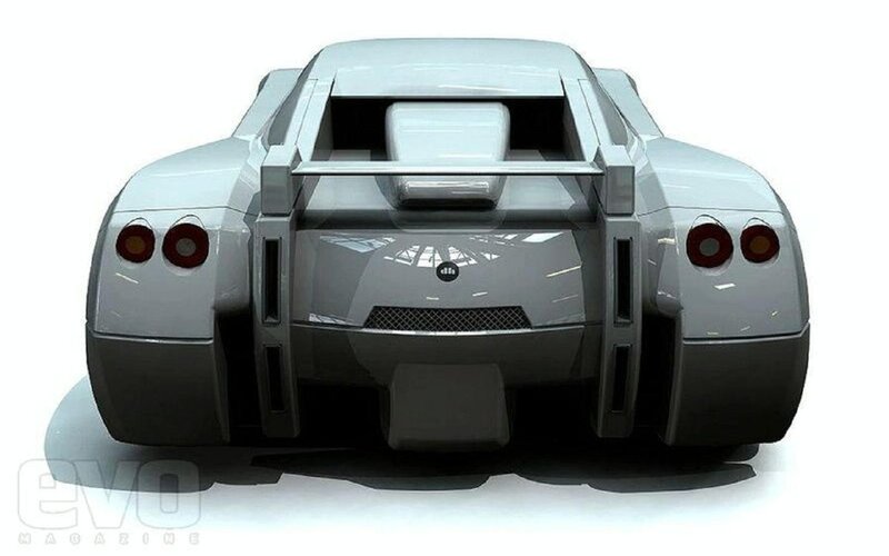 Silver Sports Car — Gray, Neutral, 3d Render, Taillights