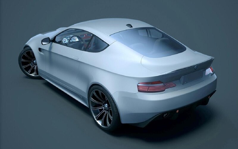 Silver Sports Car — Gray, Neutral, 3d Render, Wheel, Taillight