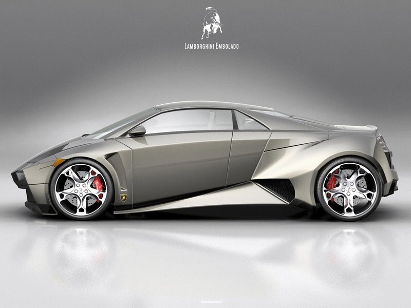 Silver Sports Car — Gray, Neutral, 3d Render, Wheels, Logo, Black, Lamborghini Embolado