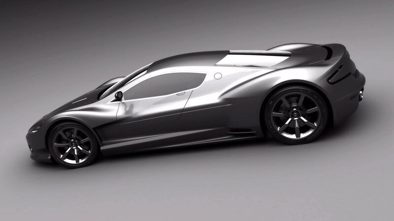 Silver Sports Car — Gray, Neutral, 3d Render, Wheels, Windows