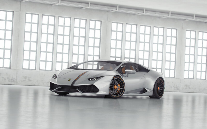 Silver Sports Car — Gray, Neutral, 3d Render, Windows