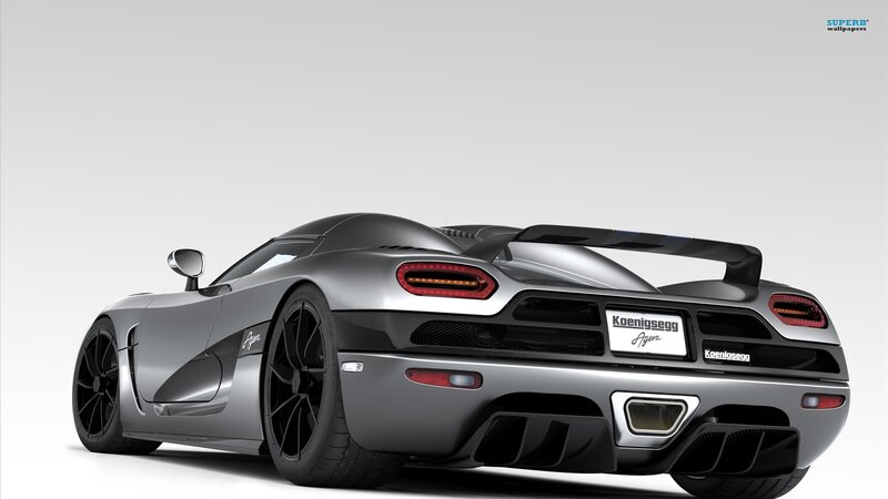 Silver Sports Car — Gray, Neutral, Photograph, Rear View