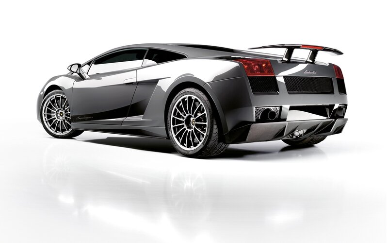 Silver Sports Car — Gray, Neutral, Photograph, Rear Wing, Exhaust Pipes