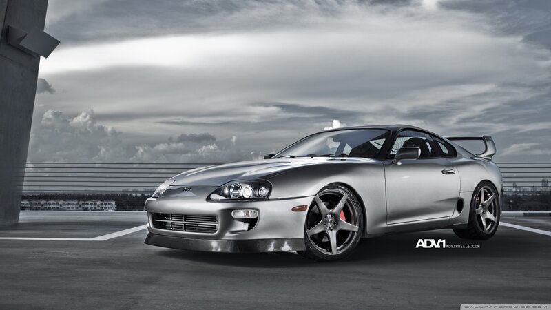 Silver Sports Car — Gray, Parking Lot