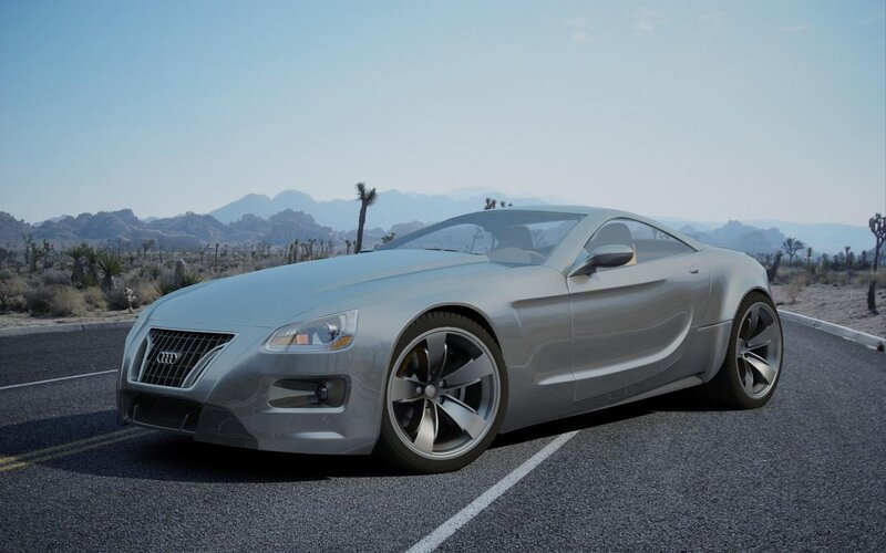 Silver Sports Car — Gray, Serene, Afternoon