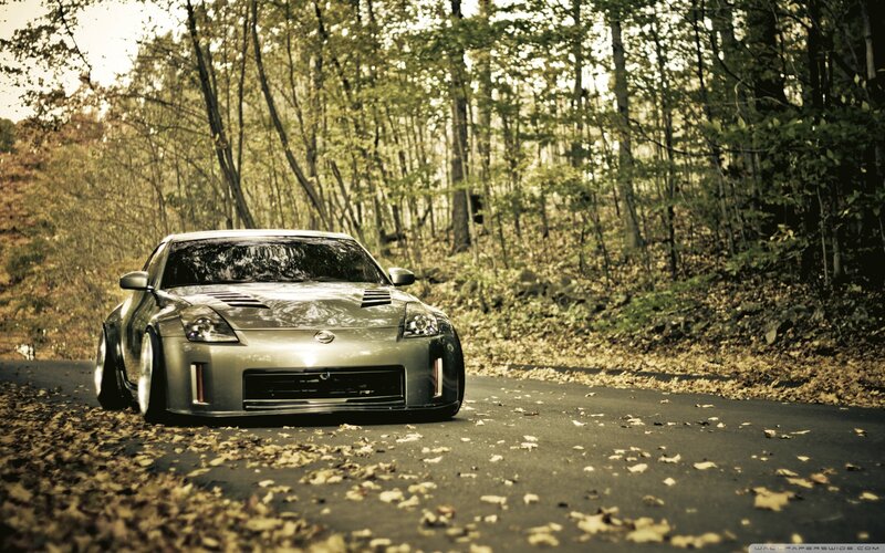 Silver Sports Car — Gray, Serene, Autumn, Photograph