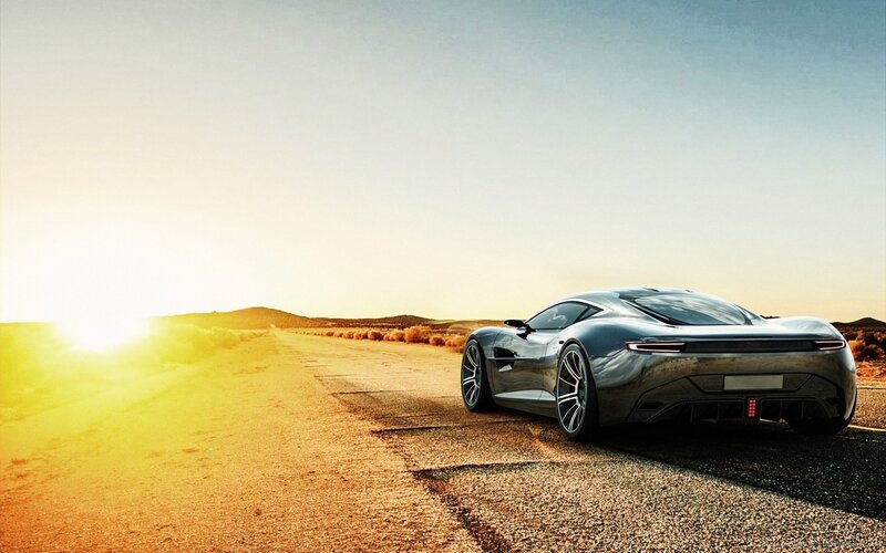 Silver Sports Car — Gray, Serene, Sunrise