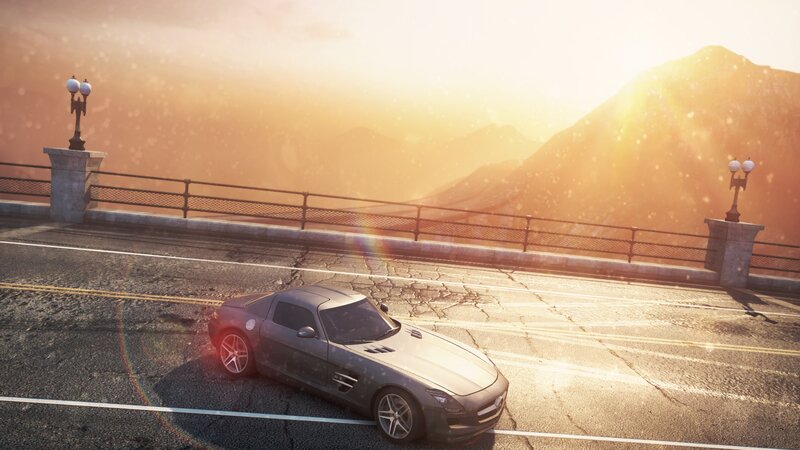Silver Sports Car — Gray, Serene, Sunset